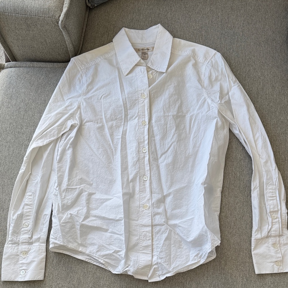Banana Republic Ivory Cotton Shirt